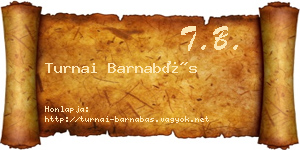Turnai Barnabás névjegykártya