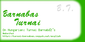 barnabas turnai business card